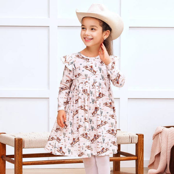 Prairie Princess Lace-Edge Ruffle Dress