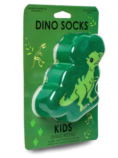 Green Dinosaur "Rawr" Crew Socks