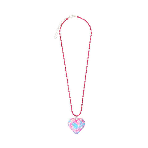 PP Rhinestone Heart Ballchain Necklace