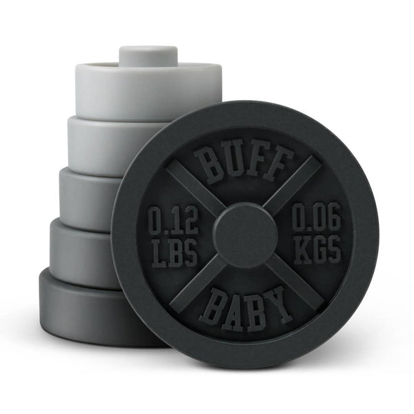 Buff Baby Weight Plate Stacking Toy and Teether