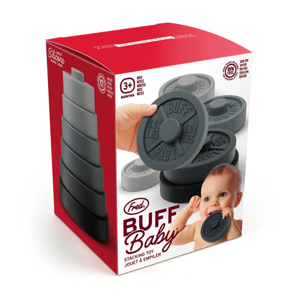 Buff Baby Weight Plate Stacking Toy and Teether