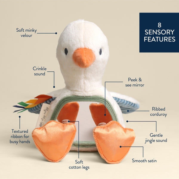 Itzy Bitzy Mirror™ Sensory Tummy Time Mirror  - Duck