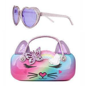 Miss Bella Kitty Cat Rainbow Ombre Sunglasses and Case
