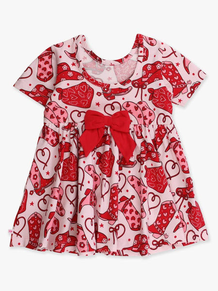 Lasso Love Knit Short Sleeve Twirl Dress