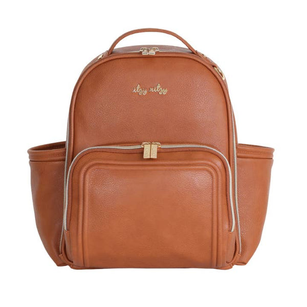 Cognac Itzy Mini Plus Backpack Diaper Bag