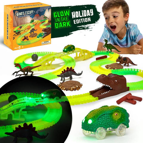 Dino Race Track Xmas Playset Toy Gift For Kids