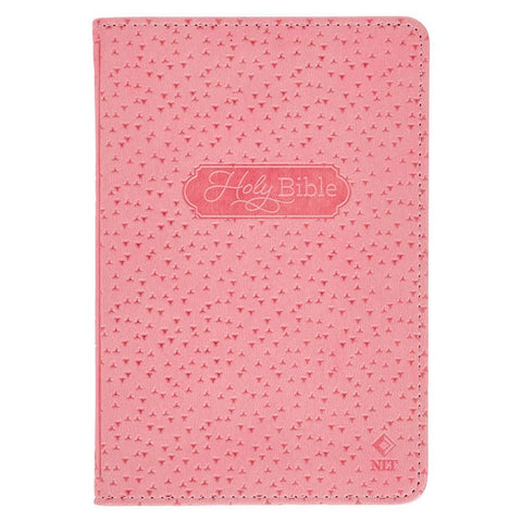 Bible NLT Infant New Testament Faux Leather - Pink