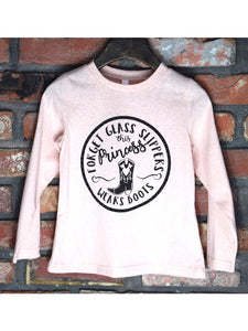 Long Sleeve Glass Slipper T-Shirt-Pink