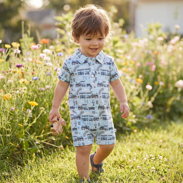 Choo Choo Polo Romper