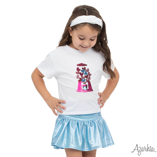 Sequin Gumball Hearts Boxy Tee