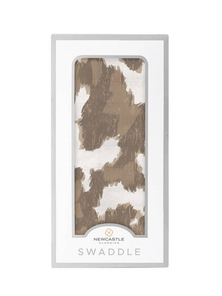 Yellowstone Cowhide Bamboo Swaddle