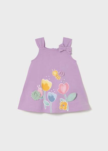 Lilac Spring Graphic Dress