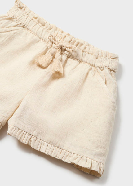 Ruffled Dahlia Top & Linen Shorts Set