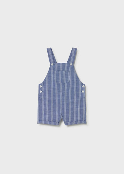 Capri Blue Linen Striped Overalls