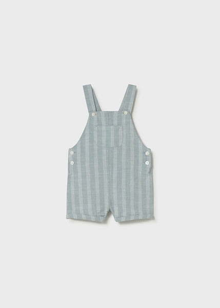 Jade Linen Striped Overalls