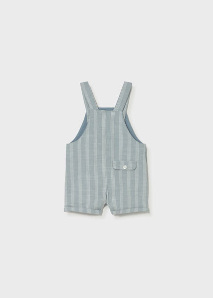 Jade Linen Striped Overalls