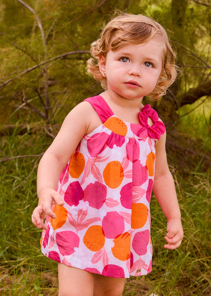 Carnation Pink Citrus Floral Dress