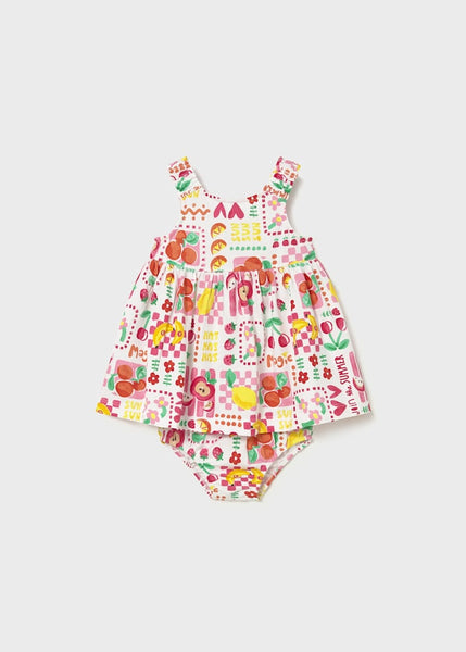 Hibiscus Fruit Print Dress and Bloomer Set