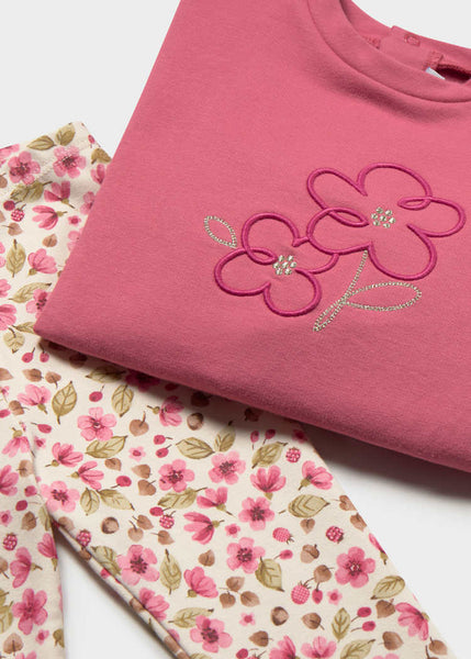 Candy Pink Flower Sweatshirt and Legging