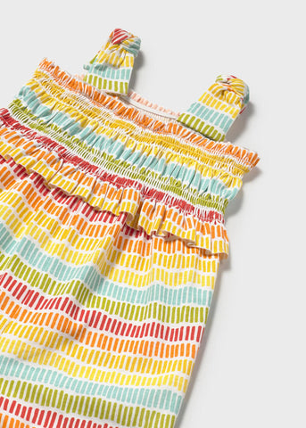 Neon Stripe Printed Romper
