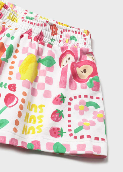 Hibiscus Fruit Print Short