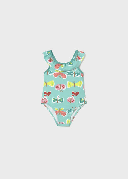 Turquoise Printed Swimsuit
