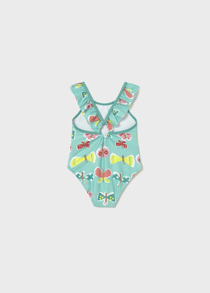 Turquoise Printed Swimsuit