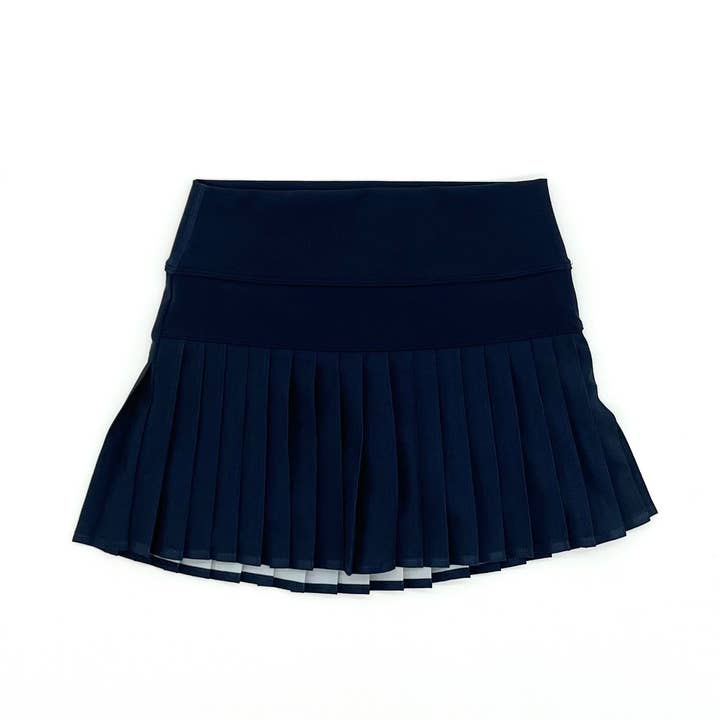 Navy Athletic Pleated