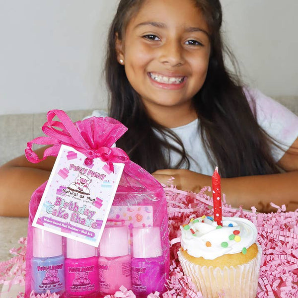 Birthday Cake Shake Gift Set Non-Toxic Kids Nail Polish