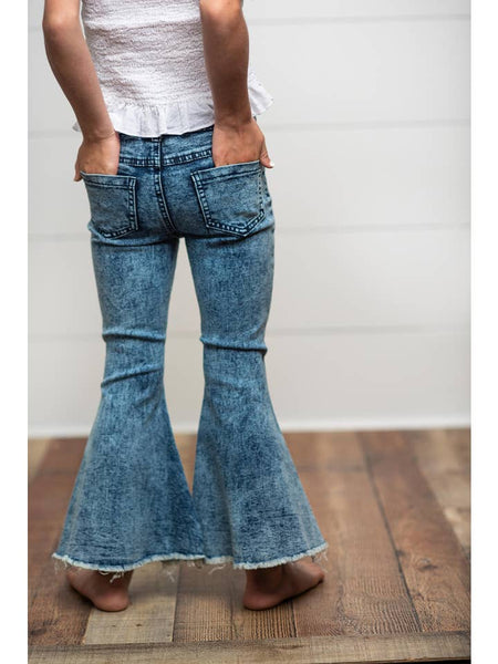 Faded Flare Denim Jean Pant