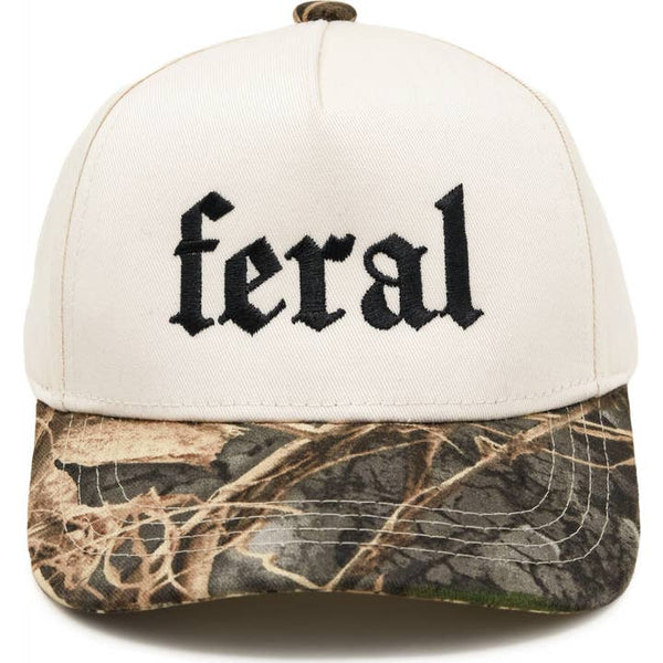 2-Tone Cap: Feral - Wood Camo/Beige