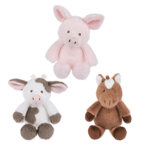 Cuddlesome Farm Animals w/Rattle