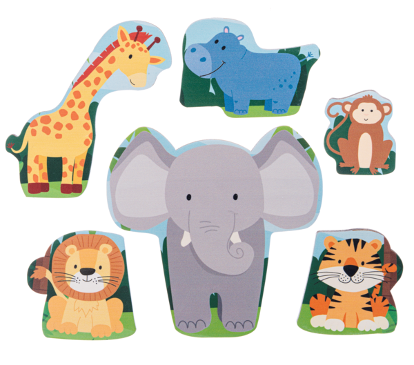 Wooden Jungle Layered Puzzle