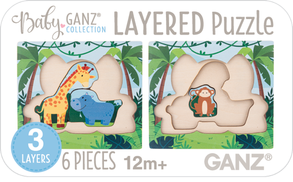 Wooden Jungle Layered Puzzle