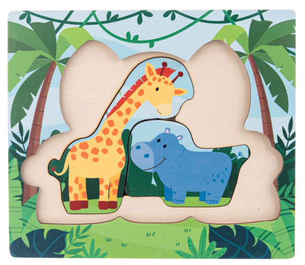 Wooden Jungle Layered Puzzle