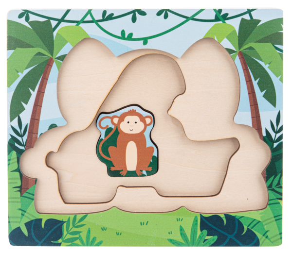 Wooden Jungle Layered Puzzle