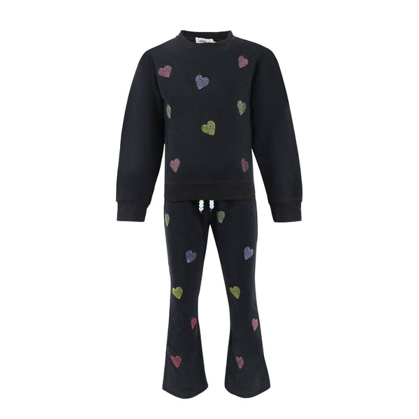 Black Crystal Heart Set