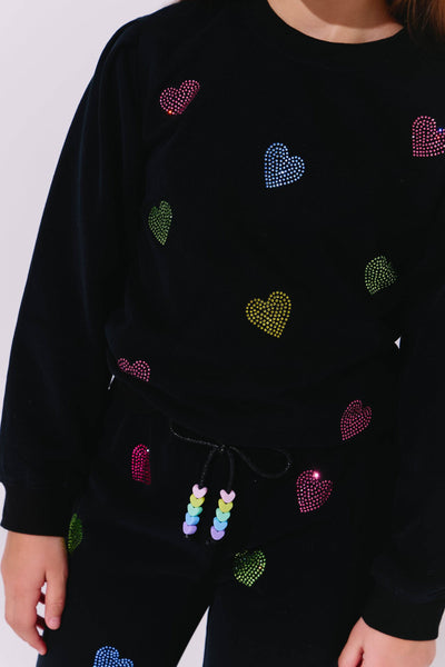 Black Crystal Heart Set