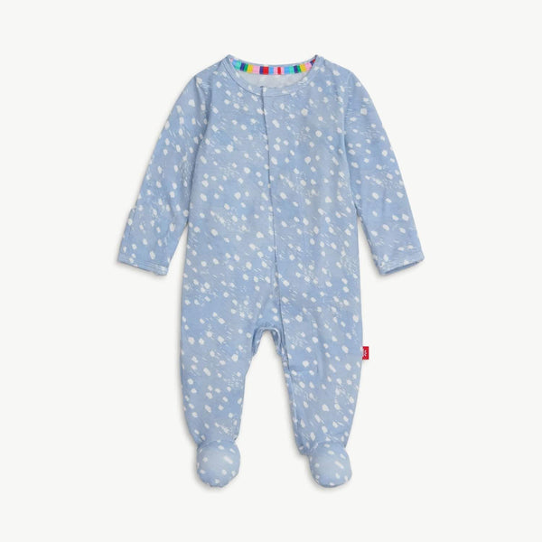 Blue Doeskin Modal Magneti Footie