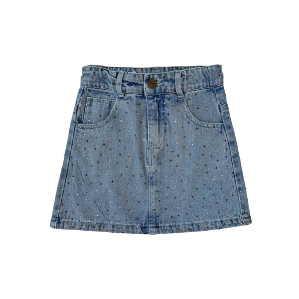 Rainbow Sparkle Denim Skirt