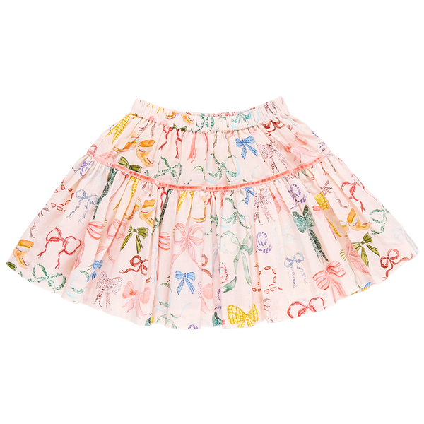 Ruffle Rib Tank-Blue Sky w/Maribelle Skirt-Watercolor Bows Set