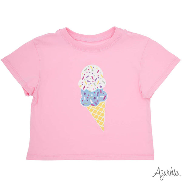 Glitter Ice Cream Pink Boxy Tee