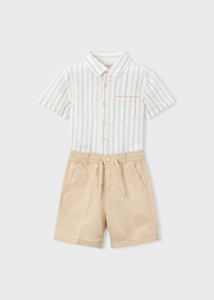 Mocca Linen Short Set