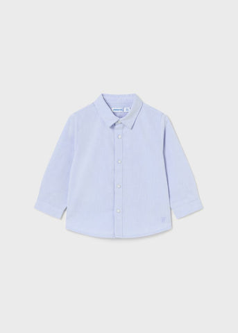 Cotton Button Up Shirt-Sky Blue