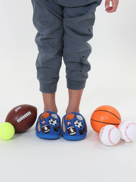 Blue Sports Equipment Slippers
