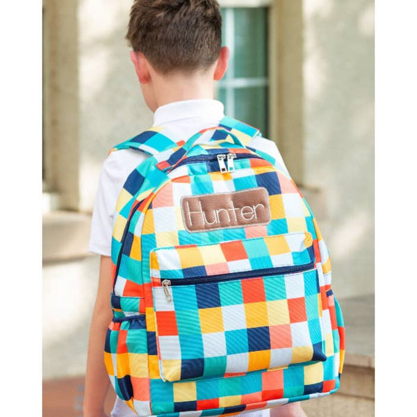 Sugar Bee Backpack - Boy Checkered