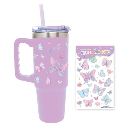 Stainless Steel Tumbler - Tie  Dye Butterfly