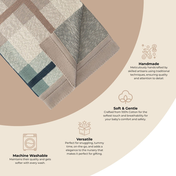 Charlie Farmhouse Knitted Plaid Blanket