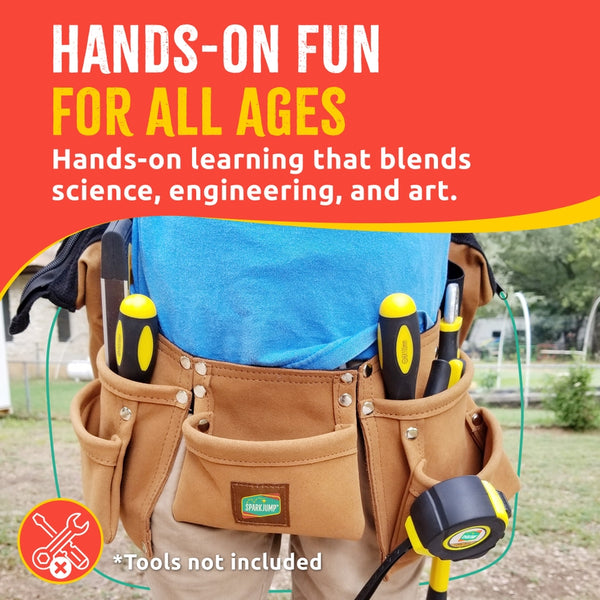 Kids Leather Tool Belt with Safety Goggles