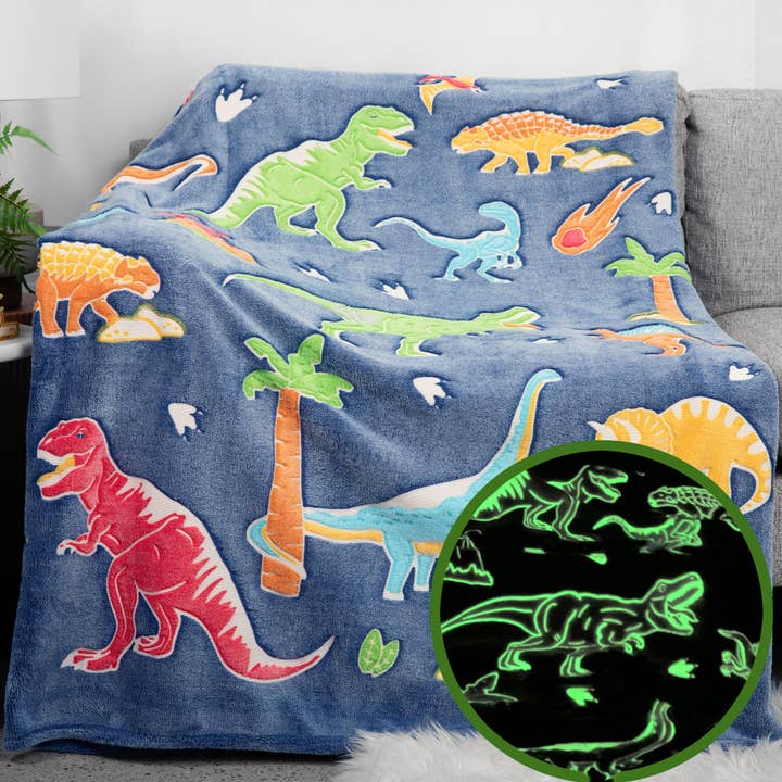 Glow in the Dark Dinosaur Blanket